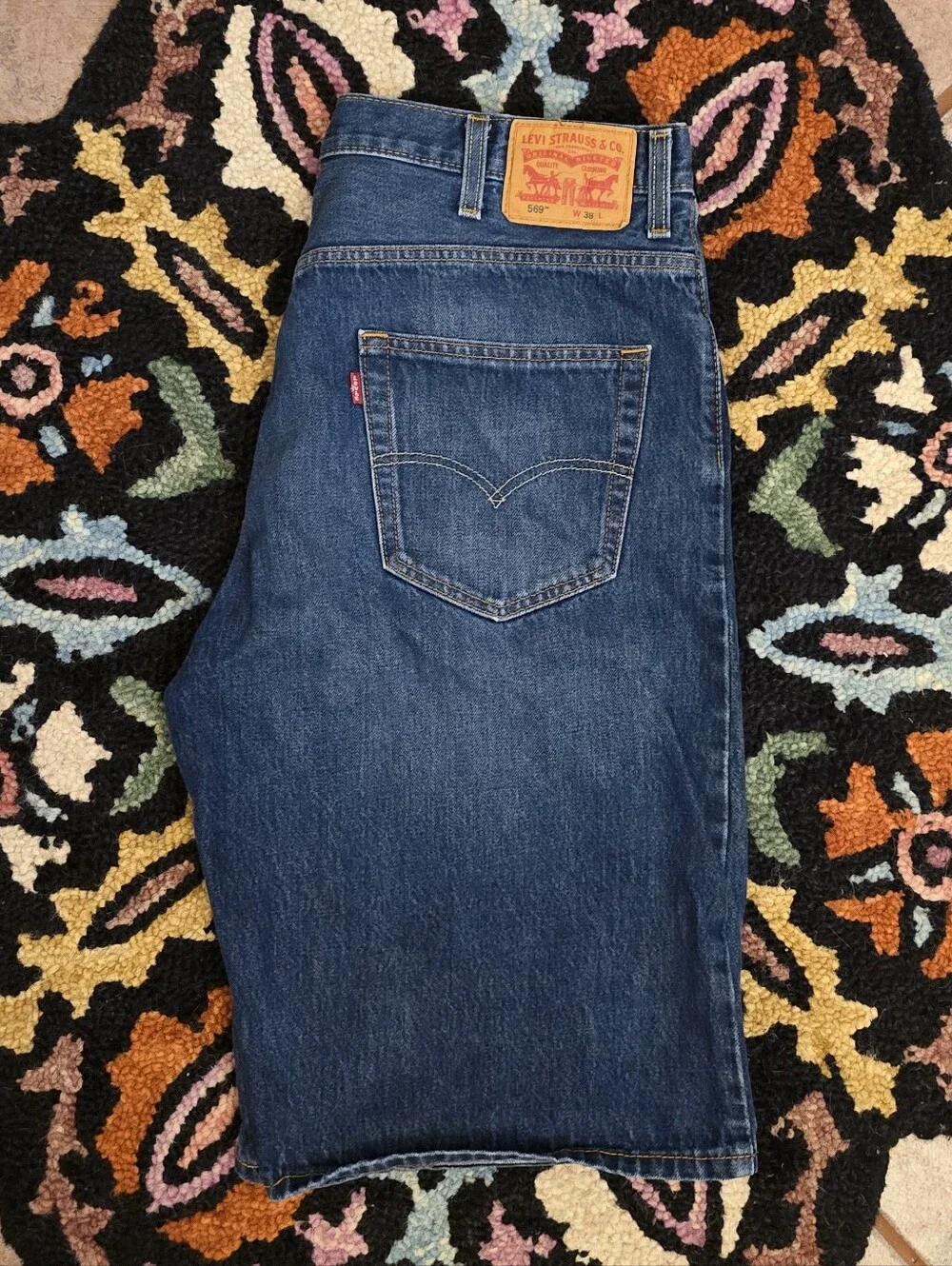 🔥🔥Baggy Levi's 569 blue denim shorts size 38🔥🔥 jorts #denim #levis #569